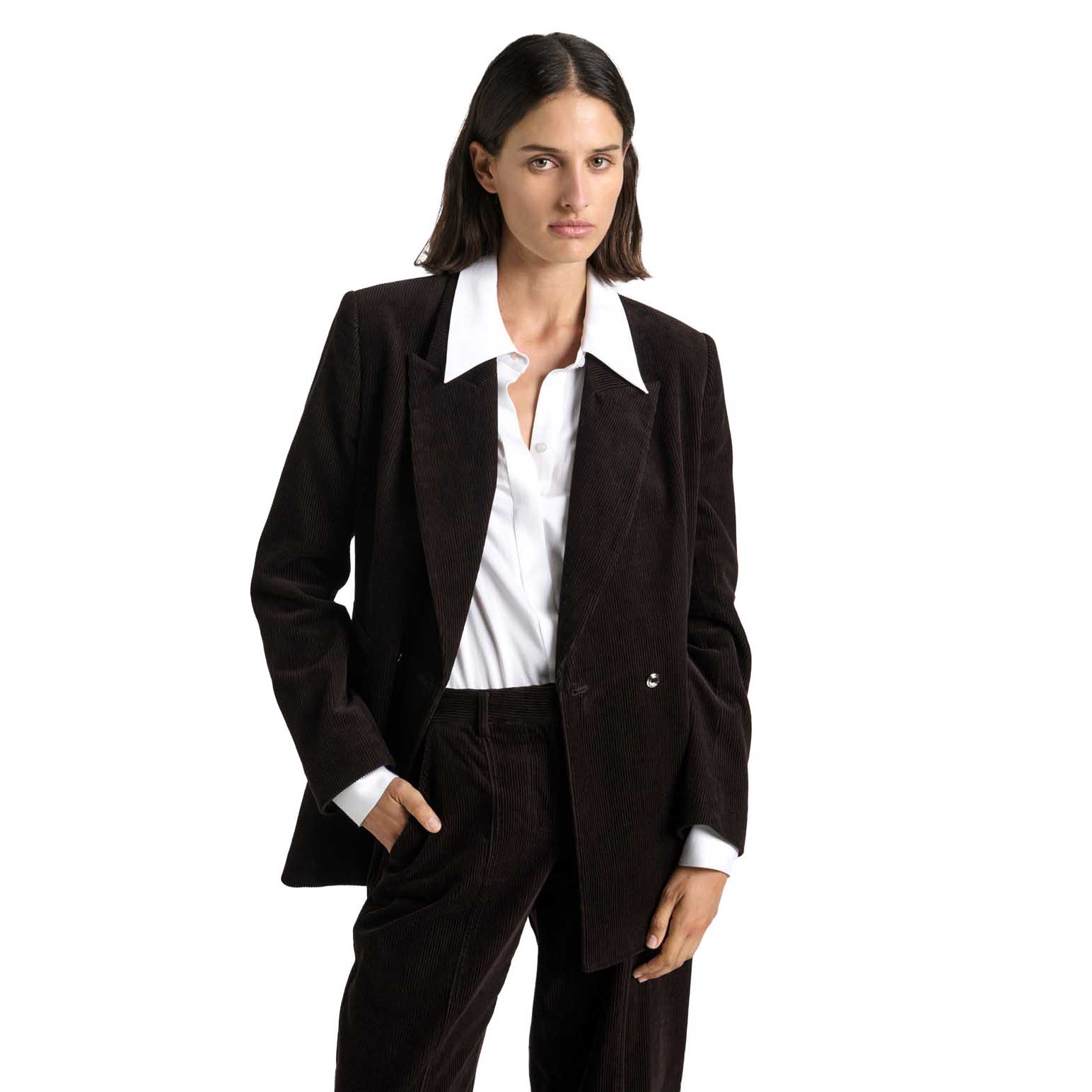 Cue Japanese Cotton Corduroy Blazer